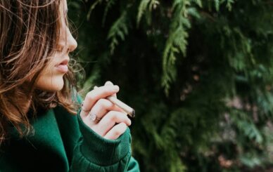 woman smoking
